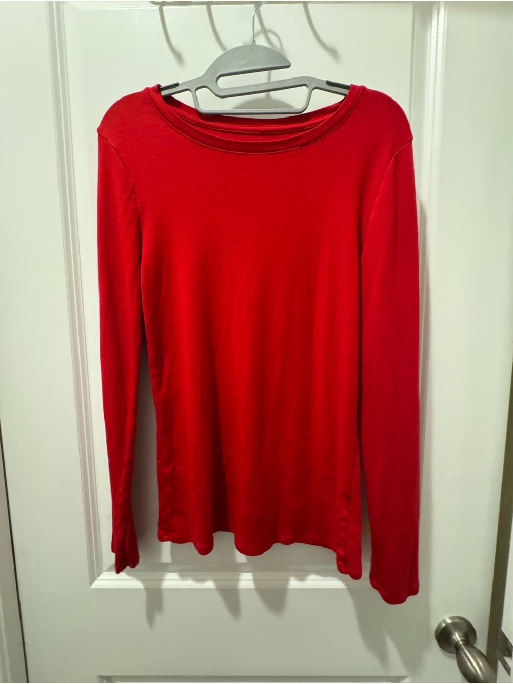 a new day Bright Red Long Sleeve Crewneck Top